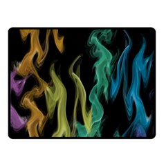 Smoke Rainbow Colors Colorful Fire Fleece Blanket (small)