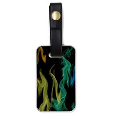 Smoke Rainbow Colors Colorful Fire Luggage Tags (one Side) 