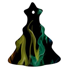 Smoke Rainbow Colors Colorful Fire Ornament (christmas Tree)  by HermanTelo