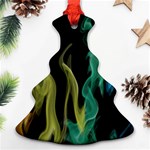 Smoke Rainbow Colors Colorful Fire Christmas Tree Ornament (Two Sides) Front