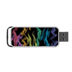 Smoke Rainbow Colors Colorful Fire Portable Usb Flash (one Side)