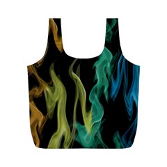 Smoke Rainbow Colors Colorful Fire Full Print Recycle Bag (m) by HermanTelo