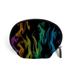 Smoke Rainbow Colors Colorful Fire Accessory Pouch (small)