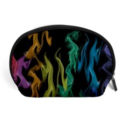 Smoke Rainbow Colors Colorful Fire Accessory Pouch (large)