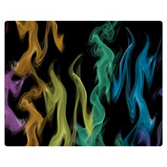 Smoke Rainbow Colors Colorful Fire Double Sided Flano Blanket (medium)  by HermanTelo