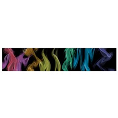 Smoke Rainbow Colors Colorful Fire Small Flano Scarf