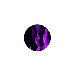 Smoke Flame Abstract Purple 1  Mini Magnets by HermanTelo