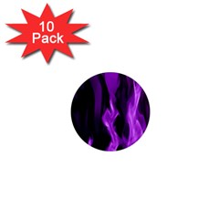 Smoke Flame Abstract Purple 1  Mini Magnet (10 Pack)  by HermanTelo