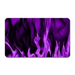 Smoke Flame Abstract Purple Magnet (rectangular) by HermanTelo