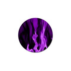 Smoke Flame Abstract Purple Golf Ball Marker