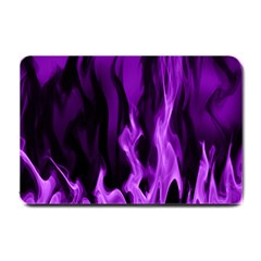 Smoke Flame Abstract Purple Small Doormat 