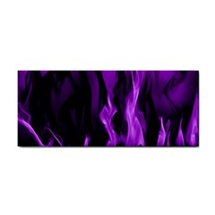 Smoke Flame Abstract Purple Hand Towel by HermanTelo