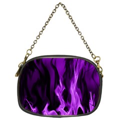 Smoke Flame Abstract Purple Chain Purse (one Side)