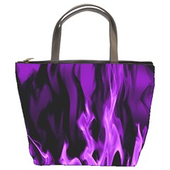 Smoke Flame Abstract Purple Bucket Bag