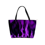 Smoke Flame Abstract Purple Classic Shoulder Handbag Front