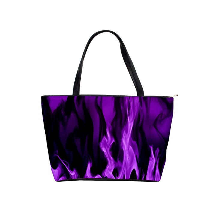 Smoke Flame Abstract Purple Classic Shoulder Handbag