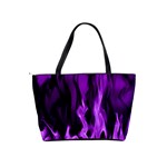 Smoke Flame Abstract Purple Classic Shoulder Handbag Back