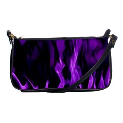 Smoke Flame Abstract Purple Shoulder Clutch Bag