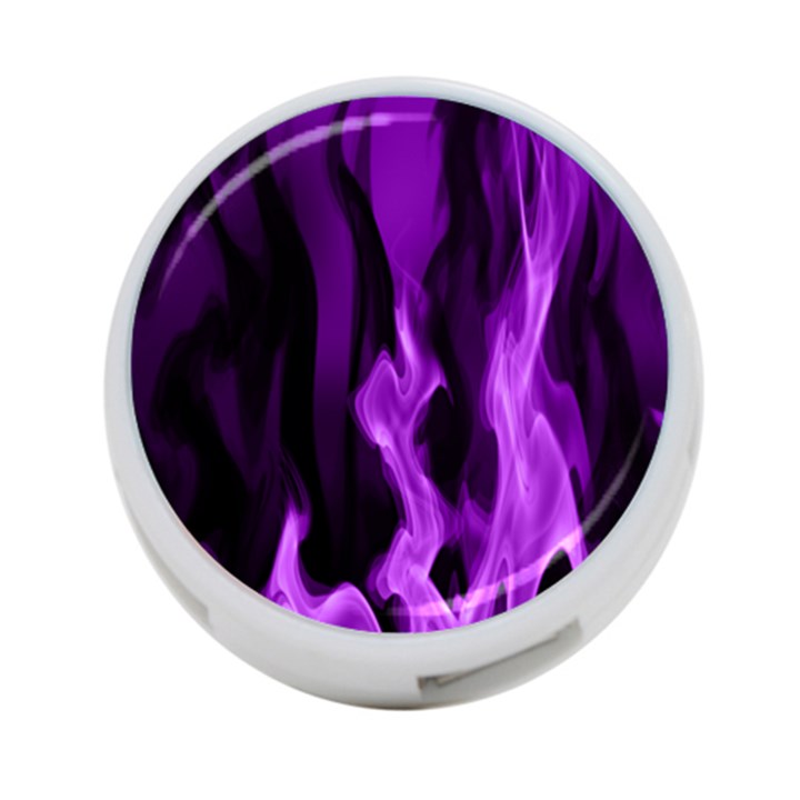 Smoke Flame Abstract Purple 4-Port USB Hub (Two Sides)