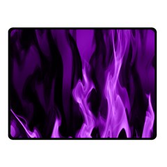 Smoke Flame Abstract Purple Fleece Blanket (small)