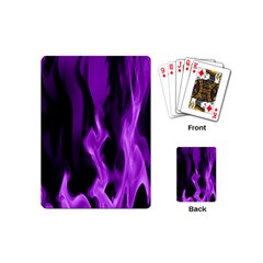 Smoke Flame Abstract Purple Playing Cards (mini) by HermanTelo