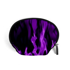 Smoke Flame Abstract Purple Accessory Pouch (small)