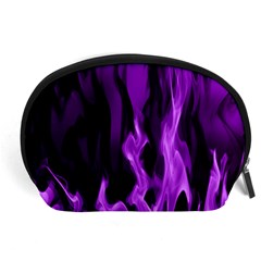 Smoke Flame Abstract Purple Accessory Pouch (large) by HermanTelo