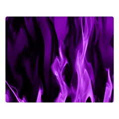 Smoke Flame Abstract Purple Double Sided Flano Blanket (large) 