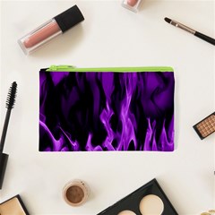 Smoke Flame Abstract Purple Cosmetic Bag (xs)