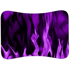 Smoke Flame Abstract Purple Velour Seat Head Rest Cushion