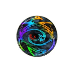 Rainbow Fractal Clouds Stars Hat Clip Ball Marker (4 Pack)