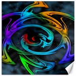 Rainbow Fractal Clouds Stars Canvas 16  x 16  15.2 x15.41  Canvas - 1