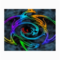 Rainbow Fractal Clouds Stars Small Glasses Cloth (2-side)