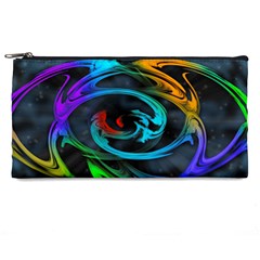 Rainbow Fractal Clouds Stars Pencil Cases