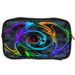 Rainbow Fractal Clouds Stars Toiletries Bag (two Sides)