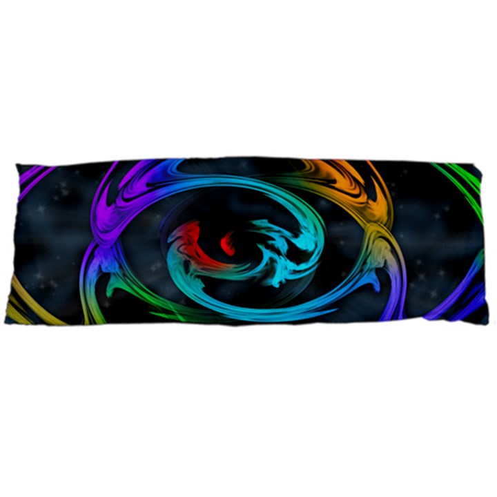 Rainbow Fractal Clouds Stars Body Pillow Case (Dakimakura)