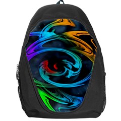 Rainbow Fractal Clouds Stars Backpack Bag by HermanTelo