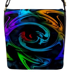 Rainbow Fractal Clouds Stars Flap Closure Messenger Bag (s)