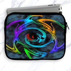 Rainbow Fractal Clouds Stars Apple Ipad 2/3/4 Zipper Cases by HermanTelo