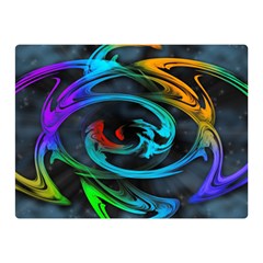 Rainbow Fractal Clouds Stars Double Sided Flano Blanket (mini)  by HermanTelo