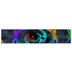 Rainbow Fractal Clouds Stars Small Flano Scarf by HermanTelo