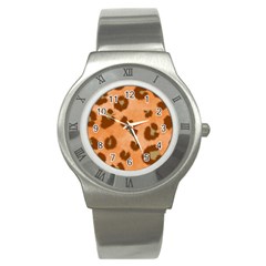 Seamless Tile Background Abstract Stainless Steel Watch