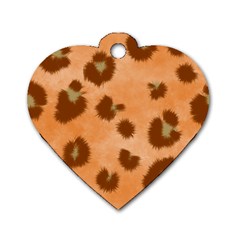 Seamless Tile Background Abstract Dog Tag Heart (two Sides)