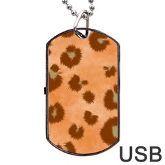 Seamless Tile Background Abstract Dog Tag Usb Flash (one Side)