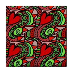 Seamless Heart Love Valentine Tile Coasters