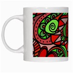 Seamless Heart Love Valentine White Mugs Left