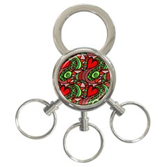 Seamless Heart Love Valentine 3-ring Key Chains