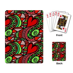 Seamless Heart Love Valentine Playing Cards Single Design