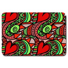 Seamless Heart Love Valentine Large Doormat 