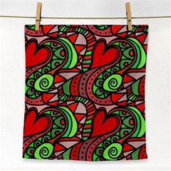 Seamless Heart Love Valentine Face Towel